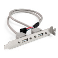 Exegate EX298294RUS Планка портов в корпус 2xUSB2.0 ExeGate BrctUSB2-2A USB 2.0 9pin IDC 9pin F -- 2x USB 2.0 Af, кабель 20см