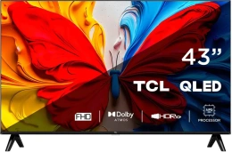 43" Телевизор TCL 43S5K-UZ QLED, FULL HD, СМАРТ ТВ, Google TV, черный