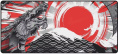 Коврик для мыши Red Square Akari XXL RSQ-40043 900х400х4 мм, для лазерных и оптических мышей, серый, красный, рисунок дракон