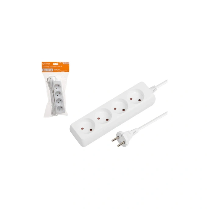 Удлинитель ЮПИТЕР 3 м 4 розетки 2,2 кВт JP8101-25