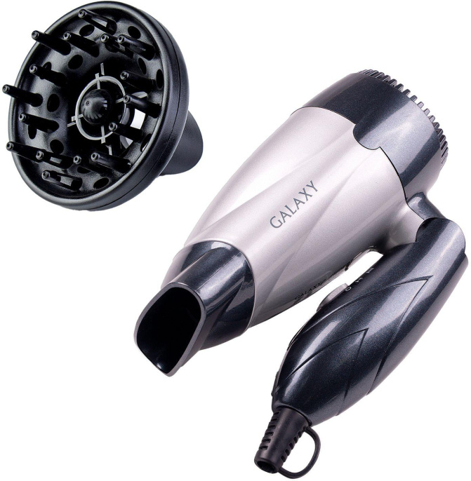 Фен GALAXY LINE GL 4305, 1400Вт, черный и серый
