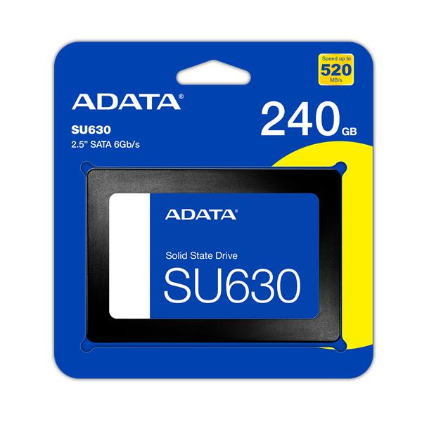 Твердотельный накопитель ADATA SU630 2.5" SATA 240GB 520/450 TBW 50TB 3D NAND RETAIL (ASU630SS-240GQ-R)