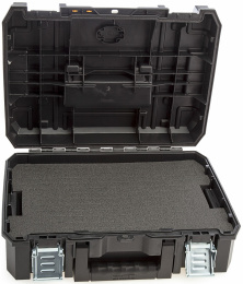 Ящик для инструментов DeWalt TSTAK DWST83345-1 для аккумуляторного/сетевого инструмента, материал: пластик, 1 отделение, объем: 11 л, цвет: черный