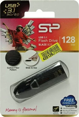 Накопитель Silicon Power Blaze B25 SP128GBUF3B25V1K USB3.1 Flash Drive 128Gb (RTL)