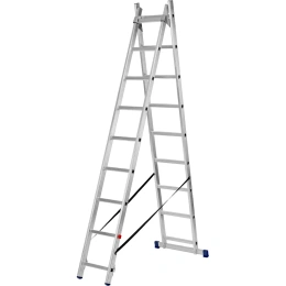Алюминиевая двухсекционная лестница СИБРТЕХ 2х9 ступеней 97909