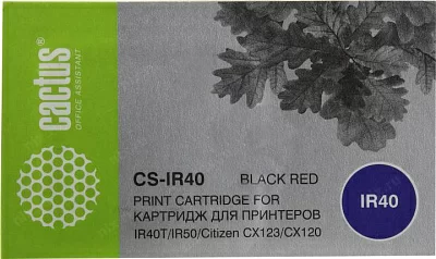 Картридж Cactus CS-IR40 Black-Red для Citizen IR40T/IR50/Citizen CX123/CX120