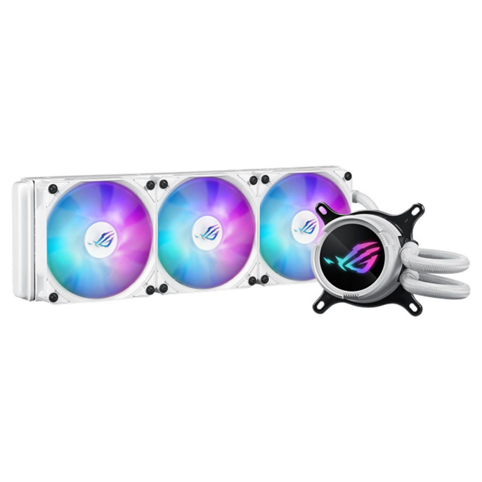 Система водяного охлаждения ASUS ROG Strix LC III 360 ARGB White Edition,  4-pin,  ARGB,  120мм,  белый,  retail [90rc00t2-m0uay0]