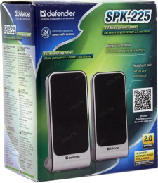 Колонки Defender SPK-225, 2.0, черный [65220]