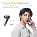 Наушники QCY AilyBuds Pro+ Белый BH23HT10A беспроводные, активное шумоподавление, диаметр динамика: 13 мм, время прослушивания музыки: 5.5 ч, время зарядки: 2 ч, емкость аккумулятора: 350