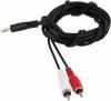 Кабель-переходник аудио Jack 3.5 m /2хRCA m 1.8м. черный ESPADA