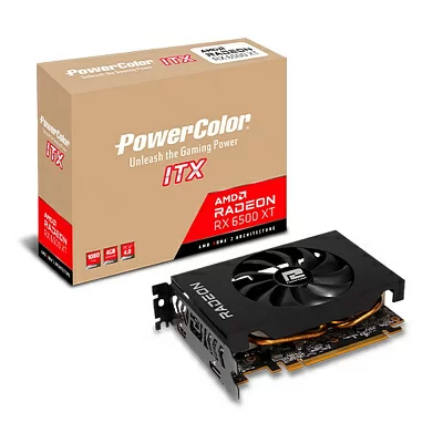 Видеокарта PowerColor PCI-E 4.0 AXRX 6500XT 4GBD6-DH AMD Radeon RX 6500XT 4096Mb 64 GDDR6 2359/18000 HDMIx1 DPx3 HDCP Ret