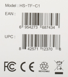 Карта памяти microSDXC Hikvision C1 256 ГБ, 92 МБ/с, Class 10, HS-TF-C1 STD /256G/Adapter, 1 шт., переходник SD