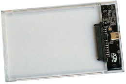 Внешний корпус для HDD/SSD AgeStar 3UB2P4C, прозрачный