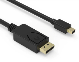 Кабель аудио-видео Buro miniDisplayport (m) -  DisplayPort (m),  1.5м, GOLD,  черный [mdp-dp]
