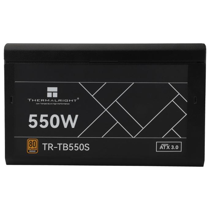Блок питания 550W/ Power Supply Thermalright, 550W 80+ Bronze ATX, 3.0, Non-modular, 1x24 20+4 pin 550mm, 1xCPU*2 8 4+4 pin 600+150mm, 1xPCIe 8 6+2 pin 450mm, 1xSATA*3+MOLEX4pin*1 400+150+150+150mm, 1xSATA*2+MOLEX4pin*2 400+150+150+150mm, Active, 120x120