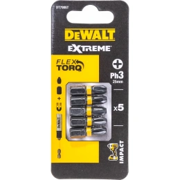 Биты ударные IMPACT Torsion Ph3, 25мм, 5шт. DEWALT DT7995T
