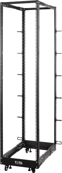 Стойка двухрамная Lanmaster (TWT-RACK2-42U-LT-ADJ) 42U 600ммX1020мм 360кг черный
