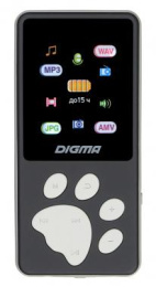 MP3 плеер Digma S4 flash,  8ГБ,  черный/серый