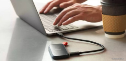 Внешний накопитель SanDisk Portable SDSSDE30-1T00-G26 1TB SSD, USB 3.2 Gen2 (10 Гбит/с), пластик, цвет черный