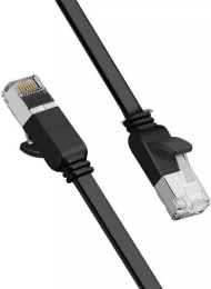 Кабель сетевой плоский UGREEN NW101 50184 Cat 6 U/UTP Pure Copper Ethernet Flat Cable. Длина: 1м. Цвет: черный (50184_)