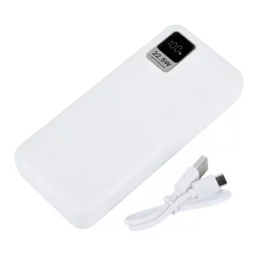 Perfeo Powerbank WATERFALL 20000 mAh/LED дисплей/PD + QC 3.0/Type-C/2 USB/Выход: 5A, max 22.5WWhite PF_E1470