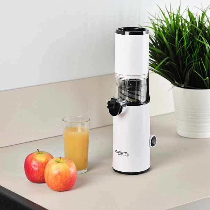 Соковыжималка Scarlett SC-JE50S59,  шнековая,  белый