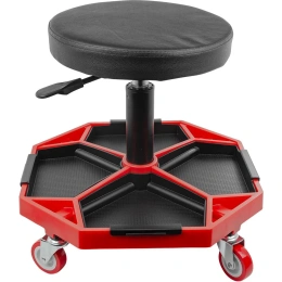 Стул слесарный Rockforce передвижной с регулировкой высоты, поворотный 360 гр.(h min-400 мм,h max-540 мм,Ø сидения-300 мм,съемные лотки - 4 шт.) RF-TRXF8308(52781)