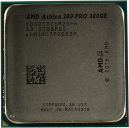 Центральный Процессор AMD Athlon PRO 300GE Raven Ridge, 12nm, C2/T4/GPU3, Base 3,40GHz, Vega 3, L3 4Mb, TDP 35W, SAM4 YD300BC6M2OFH