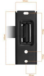 Кронштейн для телевизора Buro MF1, 13-60", настенный, поворот и наклон,  черный [bm-emva14f225bk]