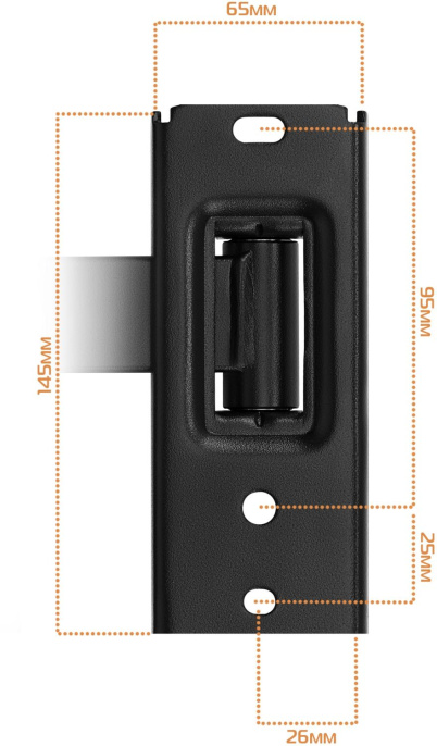 Кронштейн для телевизора Buro MF1, 13-60", настенный, поворот и наклон,  черный [bm-emva14f225bk]