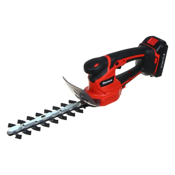 Ножницы-кусторез садовые аккумуляторные ЕРМАК длина лезвия 20 см, 2500 резов/мин, 21 В, 1.5 Ач, 691-080