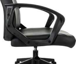 Кресло игровое Zombie 50 черный/красный эко.кожа крестов. пластик пластик черный