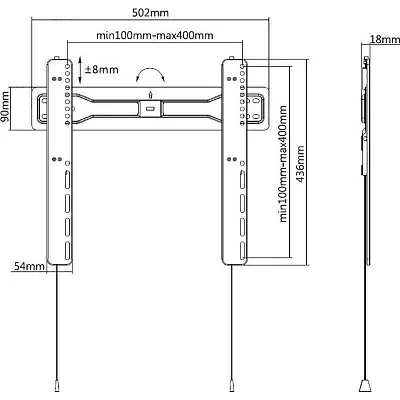 Digis DSM-P5740 {32"-55" 35 кг 100х100; 200x200; 400x200; 300x300; 400x400}