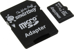 Micro SecureDigital 512GB Smartbuy Class10 UHS с адаптером SD SB512GBSDCL10-01