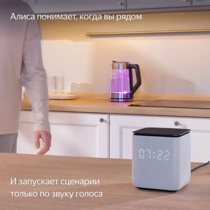 Умная колонка ЯНДЕКС Станция Миди 24Вт, с Алисой, серый [yndx-00054gry]
