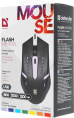Мышь проводная DEFENDER Flash (Вспышка) MB-600L черный (USB, 1200dpi, 4but) (52600)