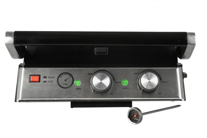 Электрогриль GFGril GF-165 2000Вт черный/серебристый
