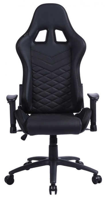 Кресло игровое Cactus CS-CHR-0099BL с RGB подсветкой, экокожа, до 120кг, регулируемые 2D подлокотники,  черный