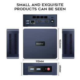 Мини-компьютер Beelink MINI S, CPU: Intel® Celeron® N5095 Processor , 4C/4T , GPU : Intel® UHD Graphics , 8GB DDR4 RAM  128GB SSD , Wi-Fi 5 ; Bluetooth 5.0; LAN 1000M BL/MINI S/N5095/8G/128G/Navy Blue