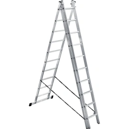 Алюминиевая трехсекционная лестница Perilla UFUK 3х10 ступеней 411310
