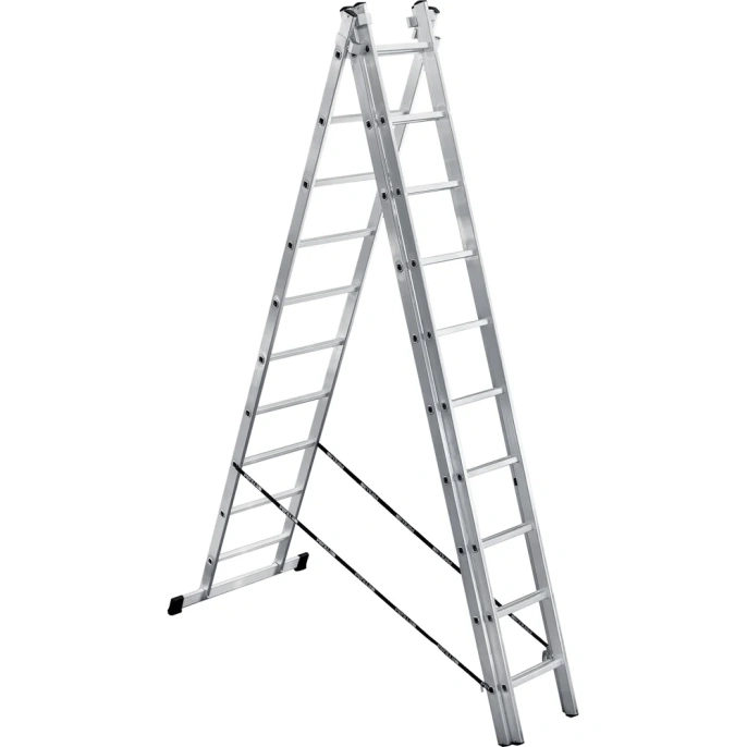 Алюминиевая трехсекционная лестница Perilla UFUK 3х10 ступеней 411310