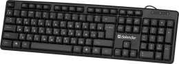 Клавиатура Defender HB-520, USB, мембранная, черный [45522]