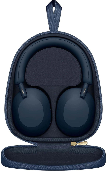 Гарнитура мониторные Sony WH-1000XM5 1.2м синий беспроводные bluetooth оголовье WH-1000XM5/L