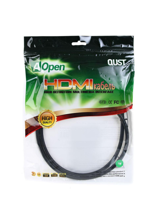 VCOM Кабель HDMI 19M/M ver 2.0, 1М, медь, iOpen ACG711-1M