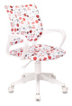 Кресло детское Бюрократ KD-W4, ткань, до 120кг, белый