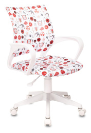 Кресло детское Бюрократ KD-W4, ткань, до 120кг, белый