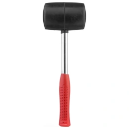 Резиновая киянка INTERTOOL 900г. 80 мм, черная резина, металлическая ручка HT-0233