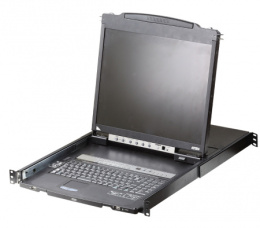 KVM консоль ATEN 19" 16-Port PS/2-USB VGA Dual Rail LCD KVM Switch CL5816N-ATA-RG