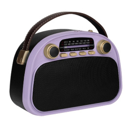 Радиоприемник Ritmix RPR-040 лавандовый переносной, AM/FM, звук 5 Вт,Емкость аккумулятора- 800 мА·ч