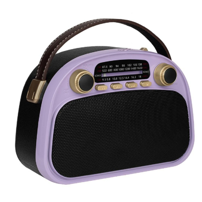 Радиоприемник Ritmix RPR-040 лавандовый переносной, AM/FM, звук 5 Вт,Емкость аккумулятора- 800 мА·ч